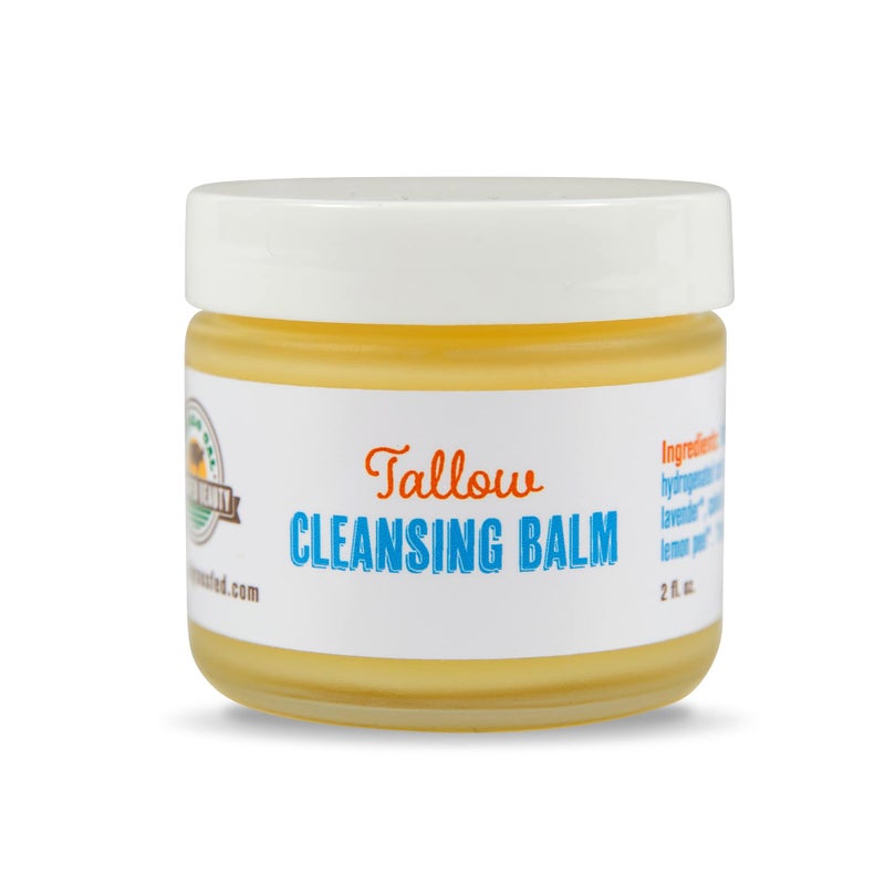 Buffalo Gal Grassfed Beauty  Tallow Cleansing Balm AllNatural Make Up Remover Balm Handcrafted Cleansing Balm Make Up Remover Safe for All Skin Types 2 oz